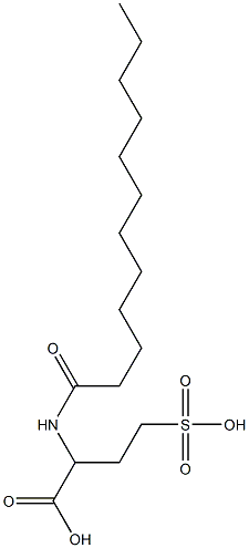 2-(1-Oxododecylamino)-4-sulfobutanoic acid 구조식 이미지