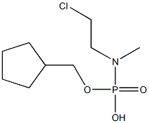 N-(2-Chloroethyl)-N-methylamidophosphoric acid hydrogen (cyclopentylmethyl) ester 구조식 이미지