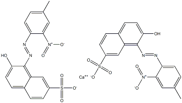 Bis[1-[(4-methyl-2-nitrophenyl)azo]-2-hydroxy-7-naphthalenesulfonic acid]calcium salt Structure