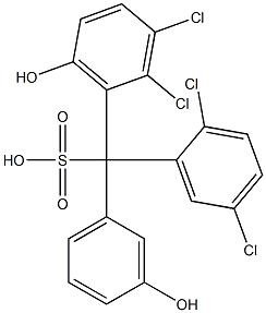 (2,5-Dichlorophenyl)(2,3-dichloro-6-hydroxyphenyl)(3-hydroxyphenyl)methanesulfonic acid Structure