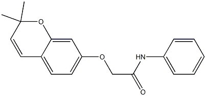 2-[[2,2-Dimethyl-2H-1-benzopyran-7-yl]oxy]acetanilide 구조식 이미지