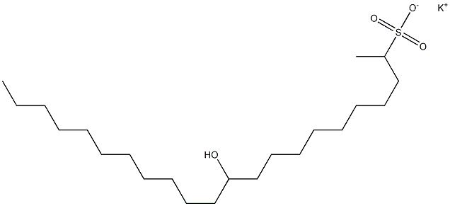 11-Hydroxydocosane-2-sulfonic acid potassium salt 구조식 이미지