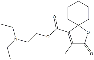 3-Methyl-2-oxo-1-oxaspiro[4.5]dec-3-ene-4-carboxylic acid 2-(diethylamino)ethyl ester 구조식 이미지