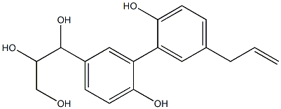 5-(1,2,3-Trihydroxypropyl)-5'-(2-propenyl)-1,1'-biphenyl-2,2'-diol Structure