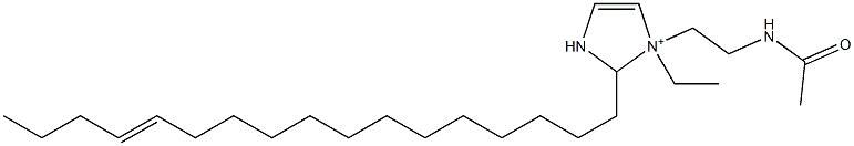 1-[2-(Acetylamino)ethyl]-1-ethyl-2-(13-heptadecenyl)-4-imidazoline-1-ium 구조식 이미지