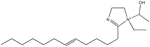 2-(5-Dodecenyl)-1-ethyl-1-(1-hydroxyethyl)-2-imidazoline-1-ium Structure