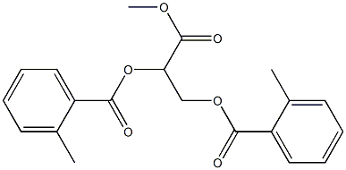 (-)-2-O,3-O-Di(o-methylbenzoyl)-D-glyceric acid methyl ester Structure