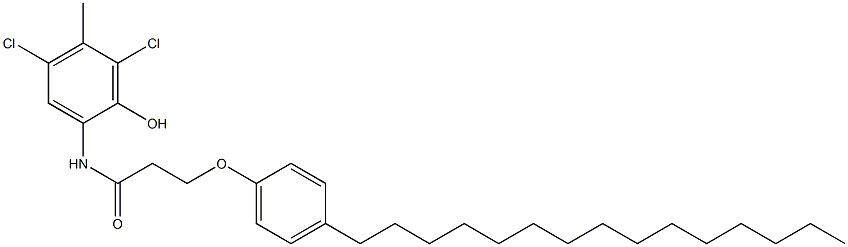 2-[3-(4-Pentadecylphenoxy)propanoylamino]-4,6-dichloro-5-methylphenol 구조식 이미지