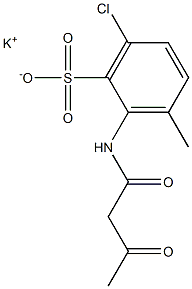 2-(Acetoacetylamino)-6-chloro-3-methylbenzenesulfonic acid potassium salt 구조식 이미지