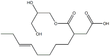 2-(5-Octenyl)succinic acid hydrogen 1-(2,3-dihydroxypropyl) ester 구조식 이미지