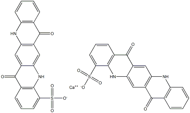 Bis[5,7,12,14-tetrahydro-7,14-dioxoquino[2,3-b]acridine-4-sulfonic acid]calcium salt 구조식 이미지