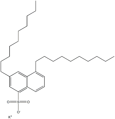 3,5-Didecyl-1-naphthalenesulfonic acid potassium salt 구조식 이미지