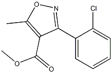 3-(2-Chlorophenyl)-5-methylisoxazole-4-carboxylic acid methyl ester 구조식 이미지