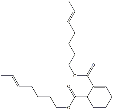 2-Cyclohexene-1,2-dicarboxylic acid bis(5-heptenyl) ester 구조식 이미지