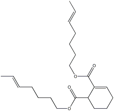 2-Cyclohexene-1,2-dicarboxylic acid bis(5-heptenyl) ester Structure