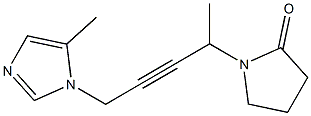 1-[1-Methyl-4-(5-methyl-1H-imidazol-1-yl)-2-butynyl]pyrrolidin-2-one Structure