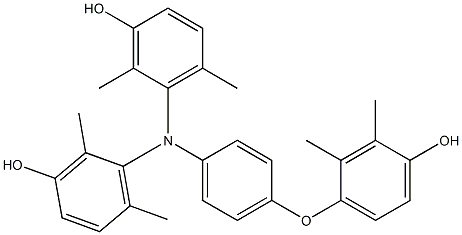 N,N-Bis(3-hydroxy-2,6-dimethylphenyl)-4-(4-hydroxy-2,3-dimethylphenoxy)benzenamine 구조식 이미지