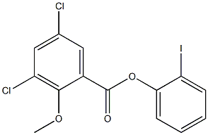 3,5-Dichloro-2-methoxybenzoic acid 2-iodophenyl ester Structure