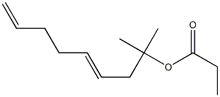 Propionic acid 1,1-dimethyl-3,7-octadienyl ester 구조식 이미지