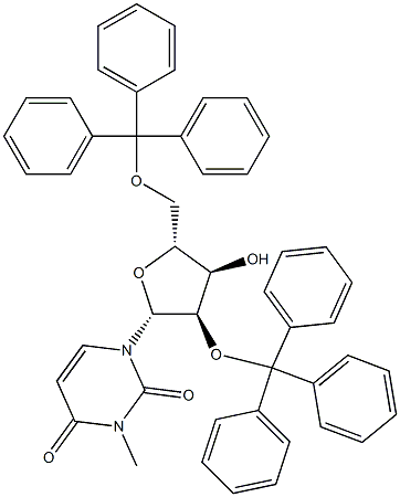 2'-O,5'-O-Ditrityl-3-methyluridine 구조식 이미지