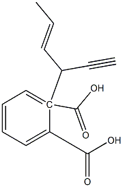 (+)-Phthalic acid hydrogen 1-[(S)-4-hexene-1-yne-3-yl] ester 구조식 이미지