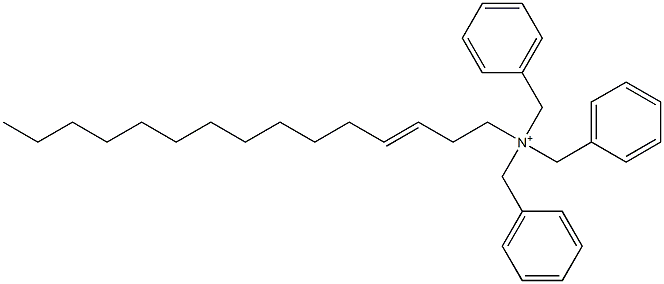 (3-Pentadecenyl)tribenzylaminium Structure