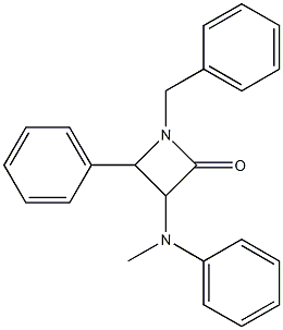 1-Benzyl-3-(methylphenylamino)-4-phenylazetidin-2-one Structure