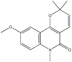 9-Methoxy-2,2,6-trimethyl-2H-pyrano[3,2-c]quinoline-5(6H)-one Structure