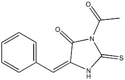 1-Acetyl-2-thioxo-4-benzylideneimidazolidin-5-one 구조식 이미지