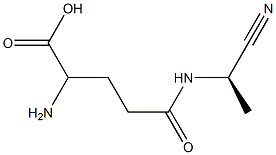 (R)-2-Amino-5-[(1-cyanoethyl)amino]-5-oxopentanoic acid 구조식 이미지