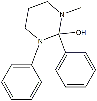 Hexahydro-1-methyl-2-phenyl-3-phenylpyrimidin-2-ol 구조식 이미지