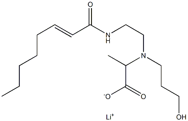 2-[N-(3-Hydroxypropyl)-N-[2-(2-octenoylamino)ethyl]amino]propionic acid lithium salt 구조식 이미지