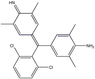 (4-Amino-3,5-dimethylphenyl)(2,6-dichlorophenyl)(4-imino-3,5-dimethyl-2,5-cyclohexadien-1-ylidene)methane 구조식 이미지