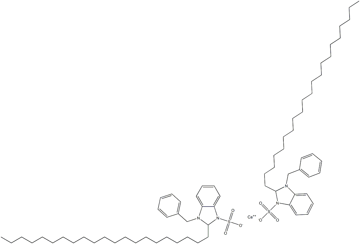 Bis(1-benzyl-2,3-dihydro-2-henicosyl-1H-benzimidazole-3-sulfonic acid)calcium salt Structure