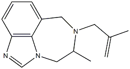 4,5,6,7-Tetrahydro-5-methyl-6-(2-methyl-2-propenyl)imidazo[4,5,1-jk][1,4]benzodiazepine 구조식 이미지