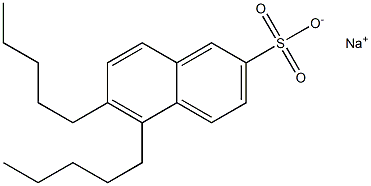 5,6-Dipentyl-2-naphthalenesulfonic acid sodium salt Structure