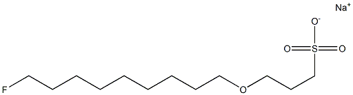 3-(9-Fluorononyloxy)-1-propanesulfonic acid sodium salt Structure
