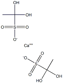 Bis(1,1-dihydroxyethanesulfonic acid)calcium salt 구조식 이미지