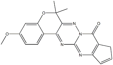 3-Methoxy-6,6-dimethyl-6H,8H-7,7a,12,13-tetraaza-5-oxa-9H-benzo[a]cyclopent[i]anthracen-8-one Structure