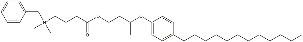 N,N-Dimethyl-N-benzyl-N-[3-[[3-(4-dodecylphenyloxy)butyl]oxycarbonyl]propyl]aminium 구조식 이미지