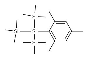 (2,4,6-Trimethylphenyl)tris(trimethylsilyl)silane Structure