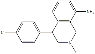 8-Amino-1,2,3,4-tetrahydro-2-methyl-4-(4-chlorophenyl)isoquinoline Structure