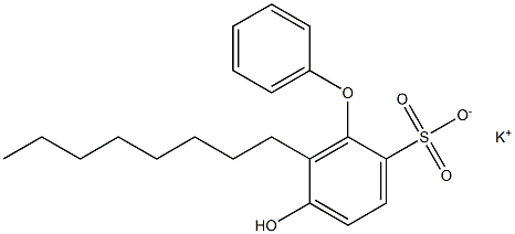 5-Hydroxy-6-octyl[oxybisbenzene]-2-sulfonic acid potassium salt 구조식 이미지