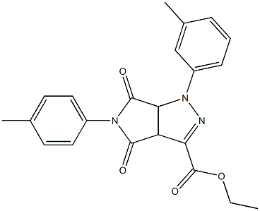 1,3a,4,5,6,6a-Hexahydro-4,6-dioxo-5-(4-methylphenyl)-1-(3-methylphenyl)pyrrolo[3,4-c]pyrazole-3-carboxylic acid ethyl ester Structure