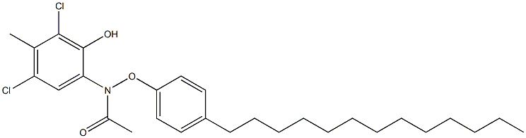 2-(4-Tridecylphenoxyacetylamino)-4,6-dichloro-5-methylphenol 구조식 이미지