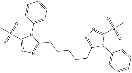 5,5'-(1,5-Pentanediyl)bis[4-(phenyl)-3-methylsulfonyl-4H-1,2,4-triazole] 구조식 이미지