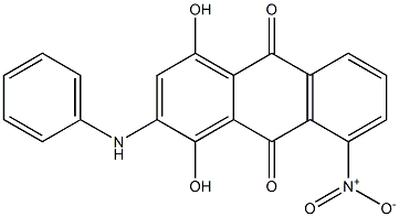 2-Anilino-1,4-dihydroxy-8-nitroanthraquinone Structure