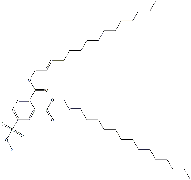 4-(Sodiosulfo)phthalic acid di(2-hexadecenyl) ester Structure