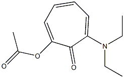 2-(Acetoxy)-7-(diethylamino)-2,4,6-cycloheptatrien-1-one 구조식 이미지