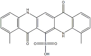 5,7,12,14-Tetrahydro-4,8-dimethyl-7,14-dioxoquino[2,3-b]acridine-6-sulfonic acid 구조식 이미지